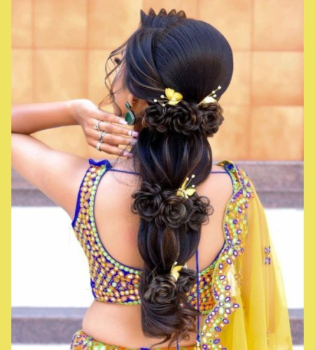 Wedding Hair Style For Saree
